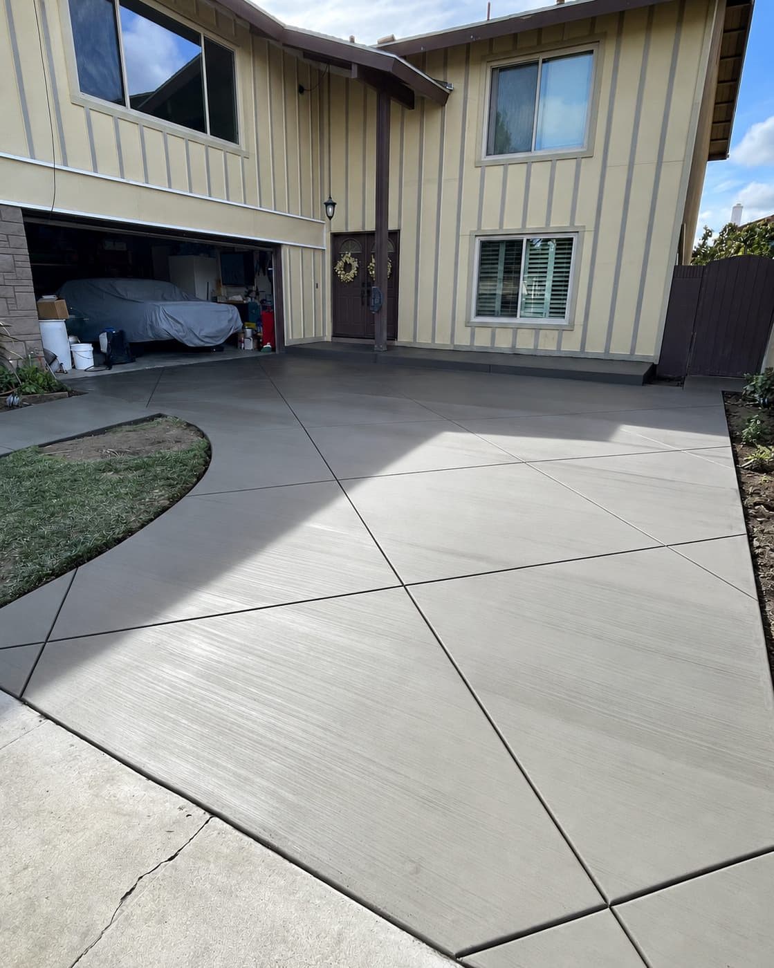 Driveway with Diagonal Control Joints